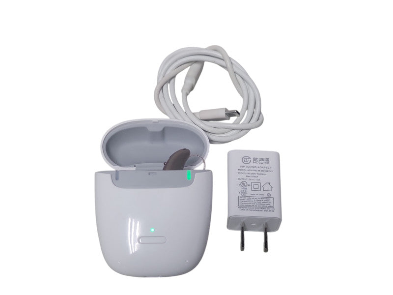 1x rexton reach hearing aids with widex charging case _
