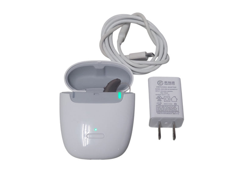1x rexton reach hearing aids with widex charging case _