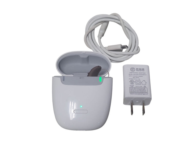 1x rexton reach hearing aids with widex charging case _
