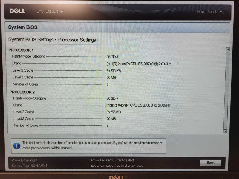 DELL PowerEdge R720 8x 2.5" 2x E5-2650 0 32GB RAM H310 RAID $