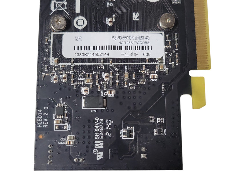 AMD Radeon MS-RX550 4G GDDR5 128BIT Graphics card HDMI/Display _