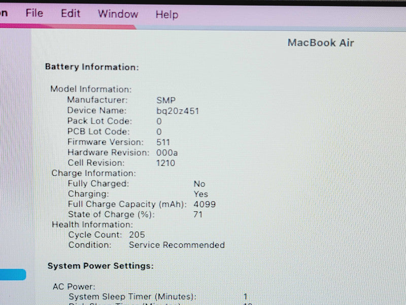 Apple Macbook Air 2017 13" 2-Core i5-5350U @ 1.8GHz 8GB DDR3 250GB SSD (