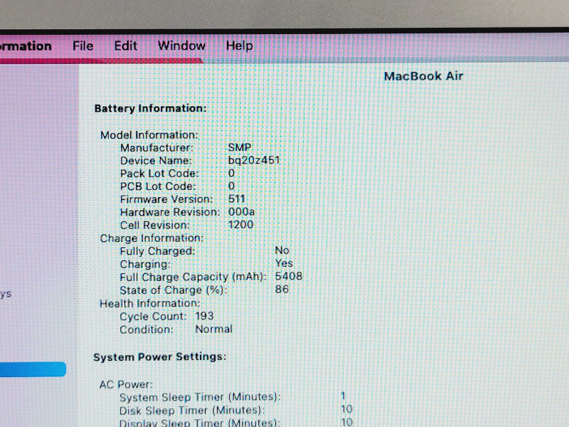 Apple Macbook Air 2017 13" 2-Core i5-5350U @ 1.8GHz 8GB DDR3 120GB SSD (