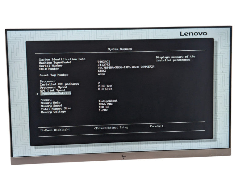 Lenovo System x 3650 M5 2U 2x Intel Xeon E5-2640 v3 128GB RAM -