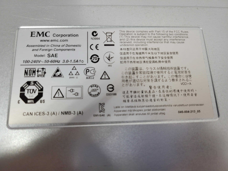 EMC SAE 25x 2.5'' SAS/SATA Hard Drive Array Expansion Q_