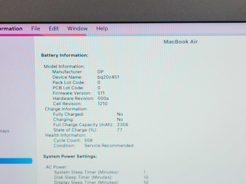 Apple Macbook Air 2017 13" 2-Core i5-5350U @ 1.8GHz 8GB DDR3 250GB SSD (