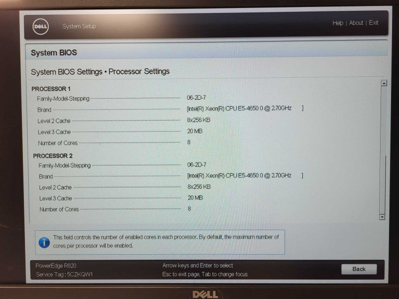 Dell PowerEdge R820 2x E5-4650 0 32GB DDR3 2x 1100w PSU NO HDD/RAID  $