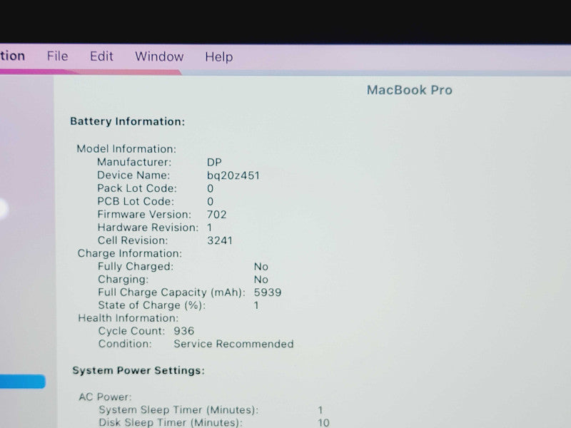 Apple Macbook Pro Retina 2015 15" 4-Core i7-4770HQ @ 2.2GHz 16GB DDR3 250GB SSD (