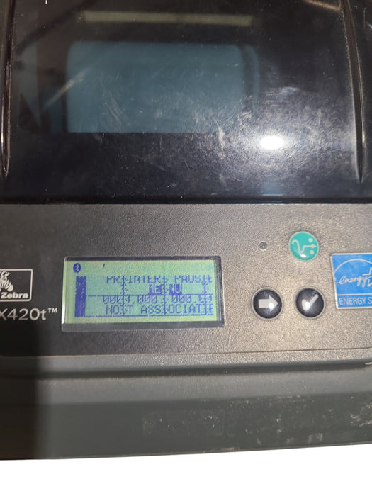 Zebra GX420t Thermal Transfer- Label Printer GX42-102710-000 *READ*
