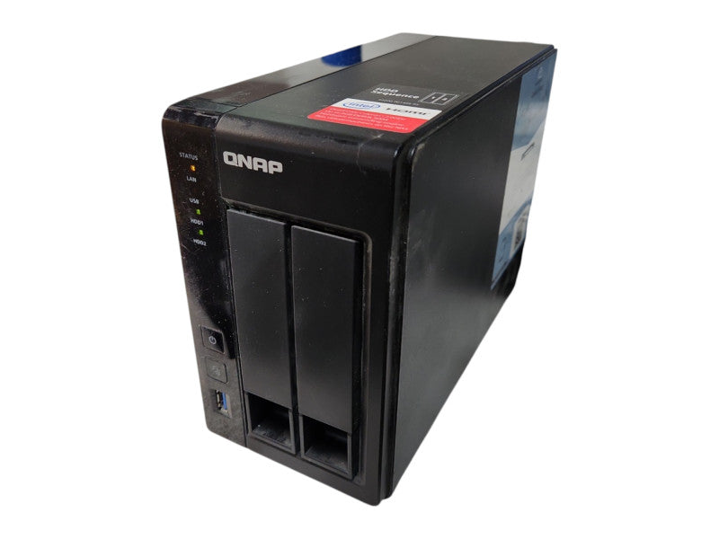 QNAP TS-251+ 2 Bays NAS w/ 2x 3TB HDDs, No Power Adapter