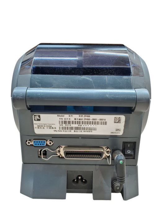 Zebra ZP 450 Thermal Label Printer w/ Power Base, ZP450-0501-0001A
