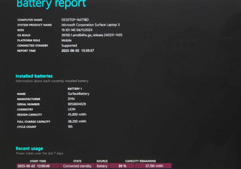 Microsoft Surface Laptop 3 13", i5-1035G7, 8GB DDR4, 256GB NVMe, READ _ Lap200