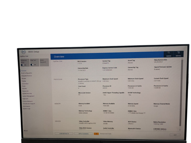 Dell OptiPlex 7090 Micro i5 - 10500T @ 2.30GHz 8GB DDR4 Ram   Qθ