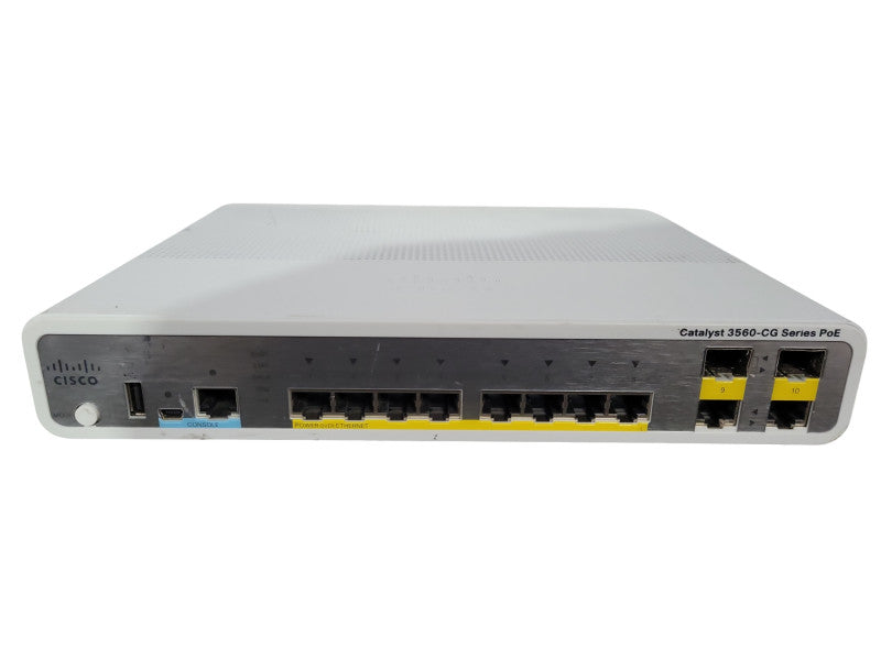 Cisco WS-C3560CG-8PC-S | 8-Port Gigabit PoE Silent Switch | 2x Dual Uplink !