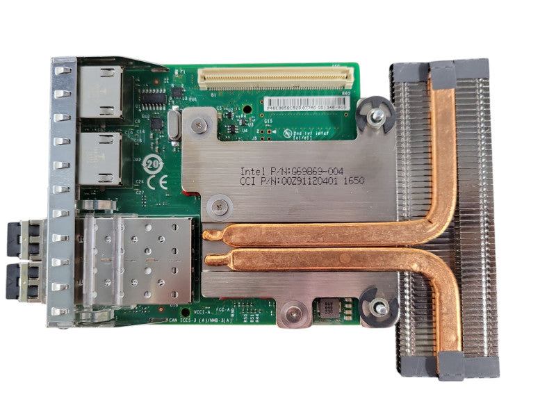 Dell X520-DA2 0C63DV Quad Port 2x 10Gbe SFP 2x 1Gb I350 Network !