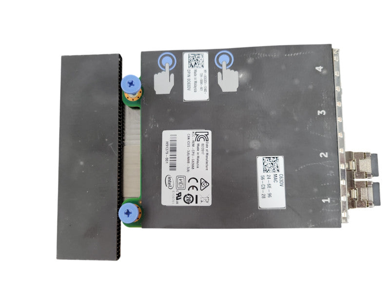 Dell X520-DA2 0C63DV Quad Port 2x 10Gbe SFP 2x 1Gb I350 Network !