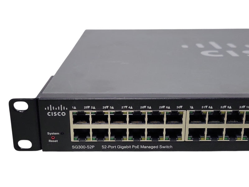 Cisco SG300-52P-K9 V03 52-Port Gigabit PoE Managed Switch w/ 2x SFP _