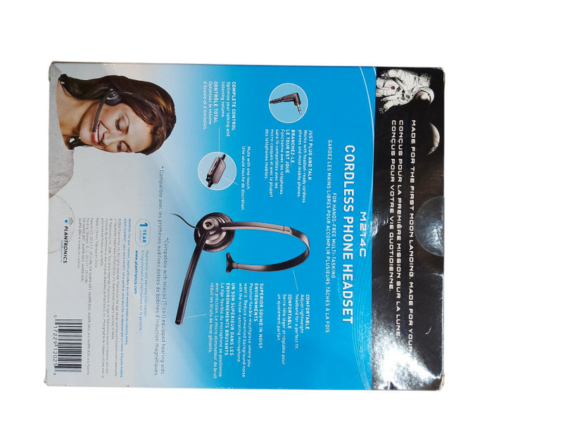 Plantronics M214C Cordless Phone Headset Noise Cancelling Microphone