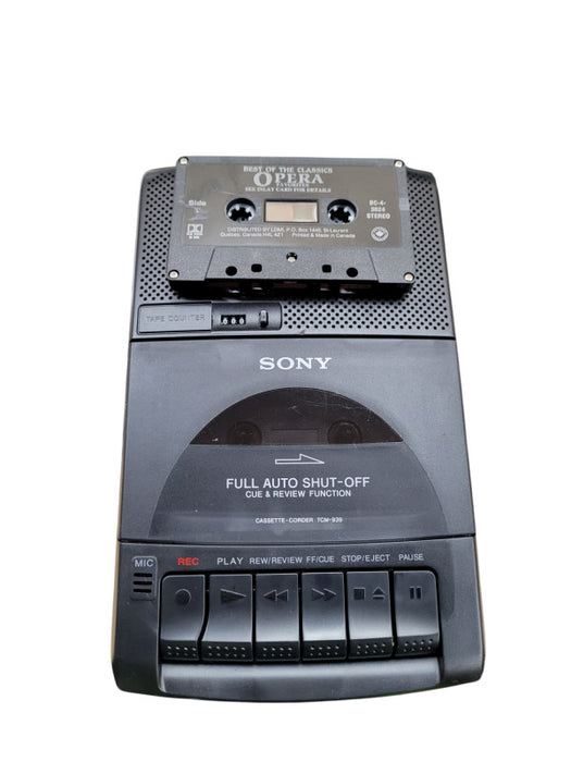 Sony TCM-939 Portable Cassette Voice Recorder