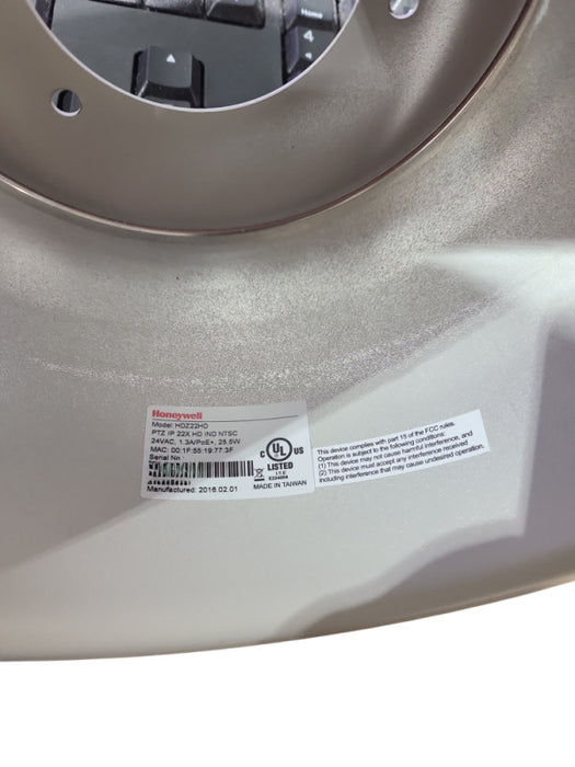 Honeywell HDZ22HD PTZ Dome Camera - HD, 22x Zoom, HTSC