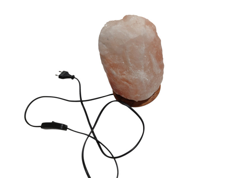 WonderLife Himalayan Salt Rock Light  Wooden Base , ( European Plug ) =