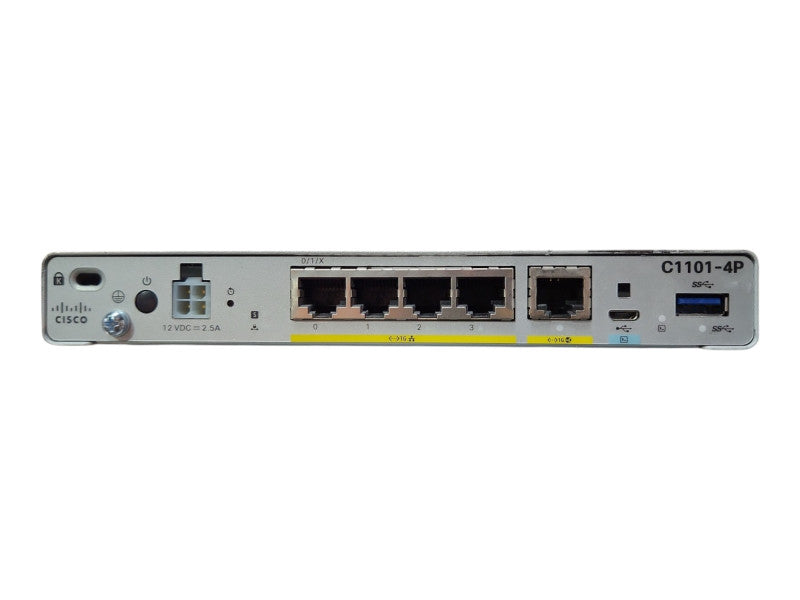 Cisco C1101-4P Integrated Service Router, No Power Adapter