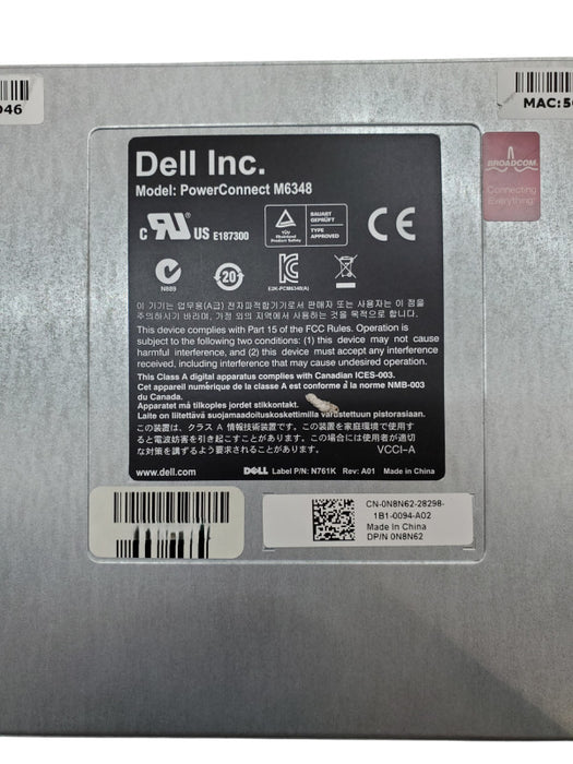 Dell PowerConnect M6348 Ethernet Switch Module 0N8N62