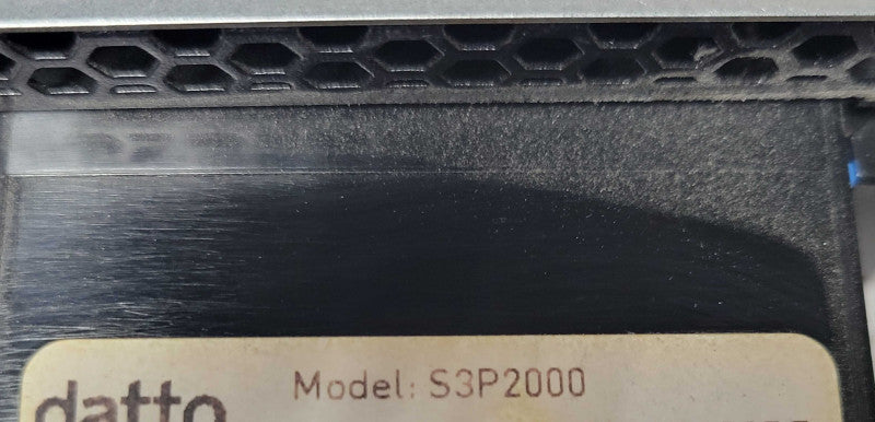 Datto S3P2000 4-Bay 1U, Xeon D-1541 2.1GHz 32GB DDR4, 1x PSU _