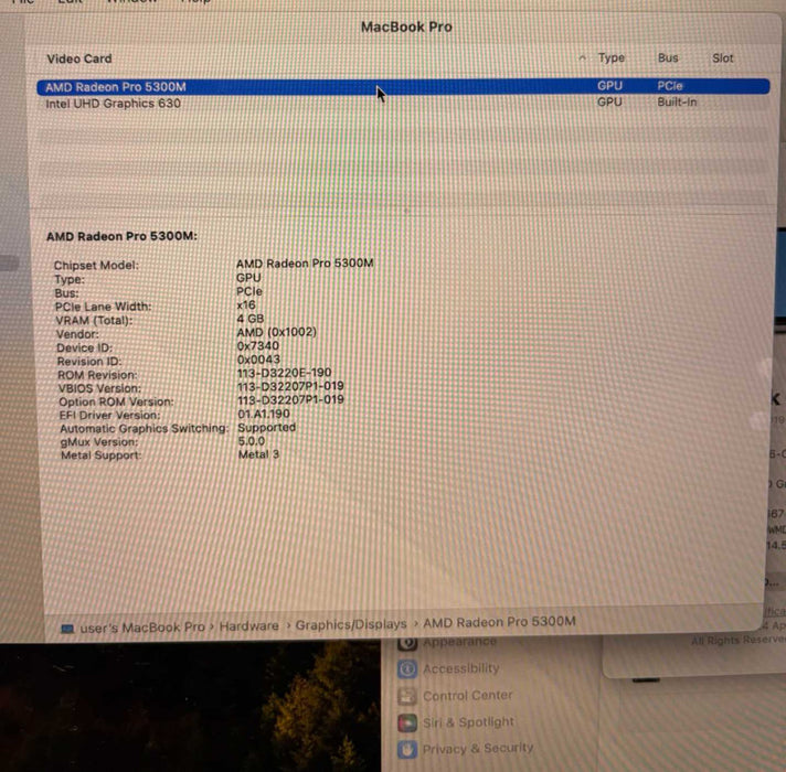 Apple MacBook Pro 16" 2019 Touch Bar Cracked Screen For Parts/Repair READ!