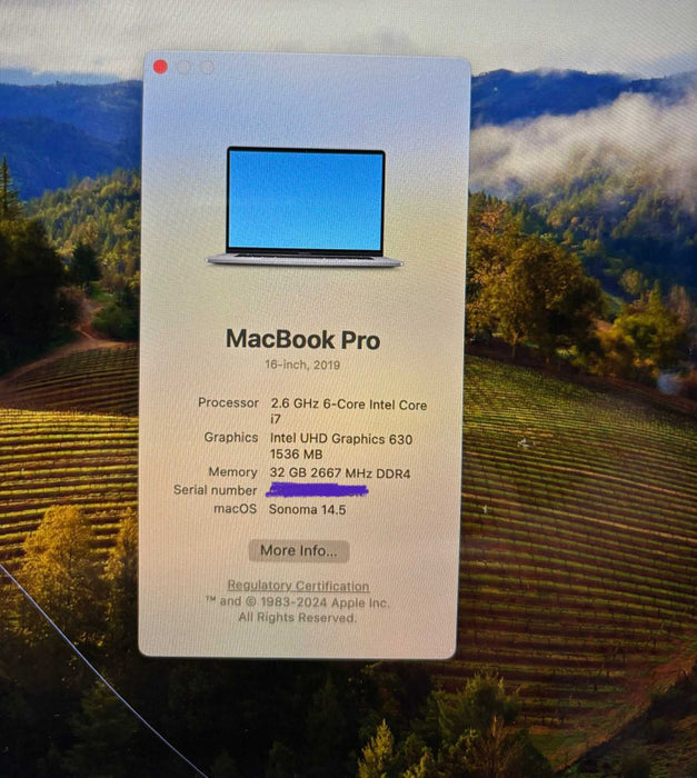 Apple MacBook Pro 16" 2019 Touch Bar Cracked Screen For Parts/Repair READ!