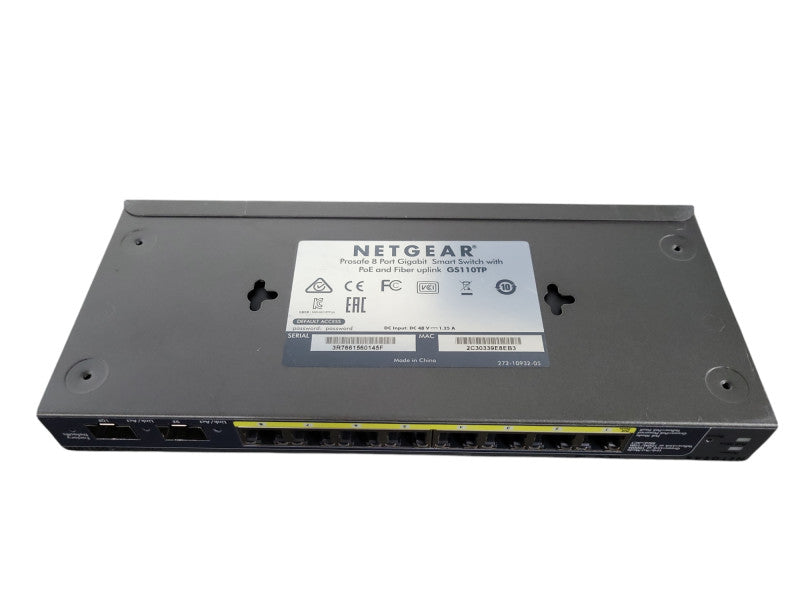 NETGEAR ProSafe GS110TP 8 Ports POE Gigabit Ethernet Switch !
