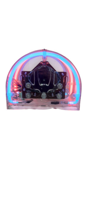 Vintage Hypersonic Retro Neon Acrylic Lighted AM/FM Radio Model PQR- 131