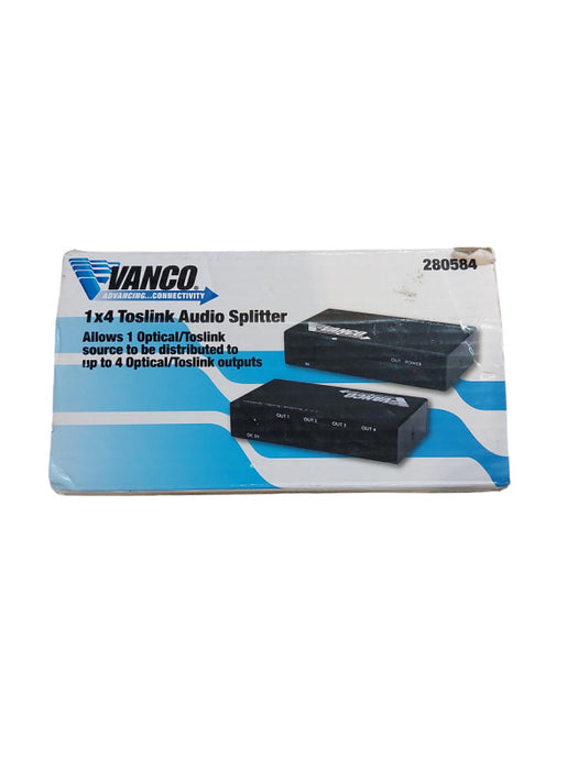 VANCO 1x4 Toslink Audio Splitter PN 280584