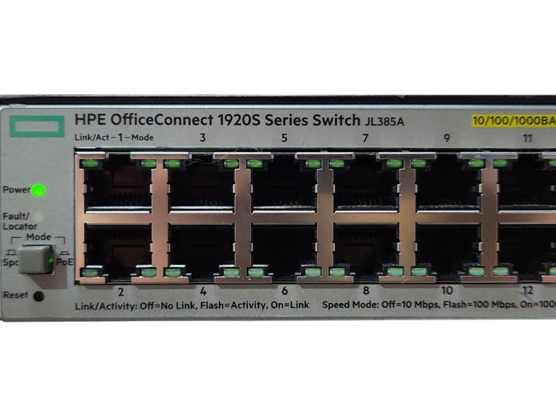 HPE OfficeConnect Switch 1920S 24G 2SFP PoE+ (370W) JL385A