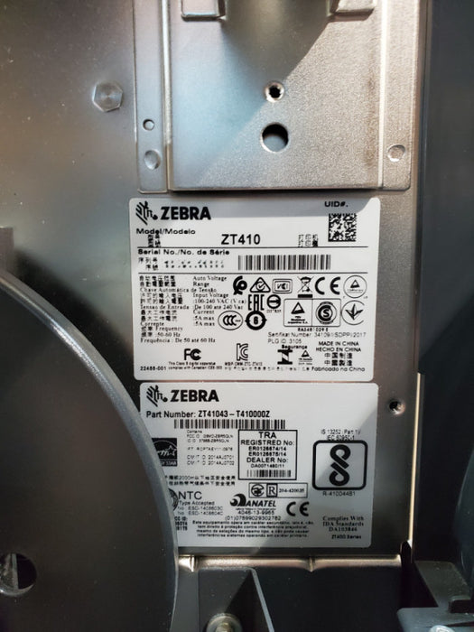 Zebra ZT410 Industrial Barcode Label Printer - ZT41043-T410000Z Q