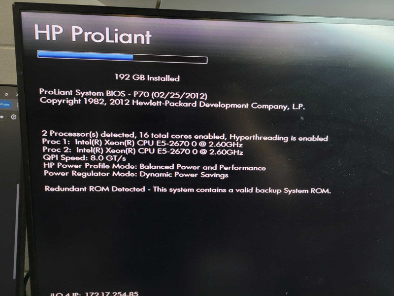 HP ProLiant DL380p Gen8 - 2x Xeon E5-2670 0 192GB DDR3 P420i 2x750W PSU %