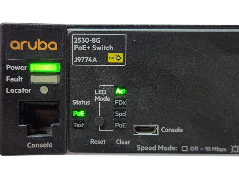 HP 2530-8G PoE+ J9774A | 8-Port Gigabit PoE+ Network Switch | Dual Uplinks