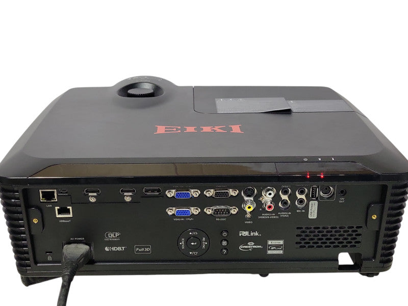 EIKI EK-600U Full 3D Projector 6000 Lumens WUXGA w/ Remote, No Lens, READ _