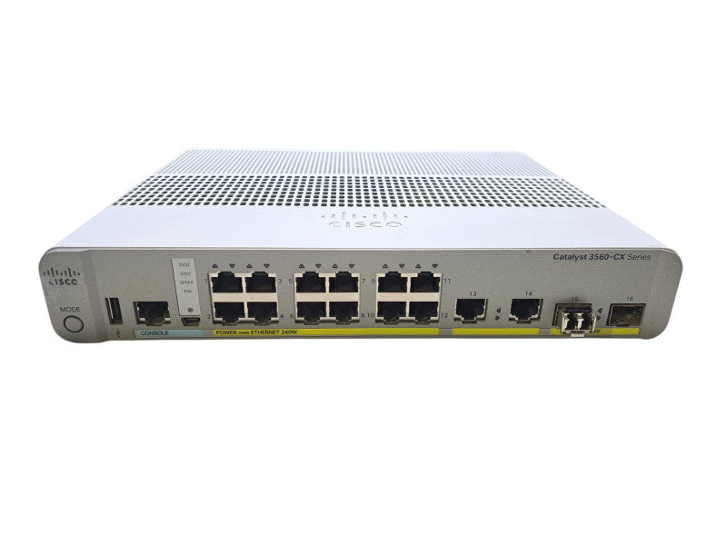 Cisco WS-C3560CX-12PC-S V02 | 12-Port Gigabit PoE+ 240W Silent Switch