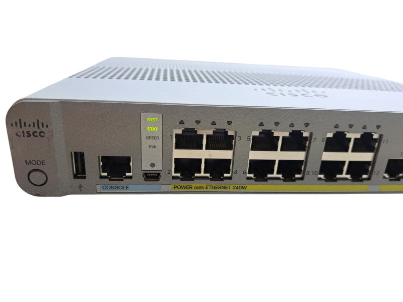 Cisco WS-C3560CX-12PC-S V02 | 12-Port Gigabit PoE+ 240W Silent Switch