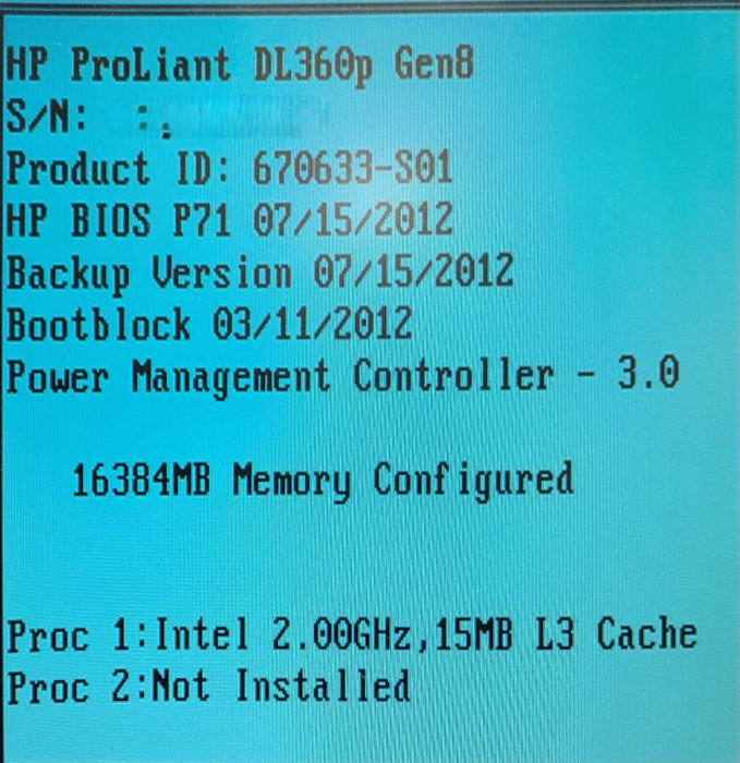 HP ProLiant DL360p Gen8 - 1x Xeon E5-2620 0,16GB DDR3, P420i, NO HDD