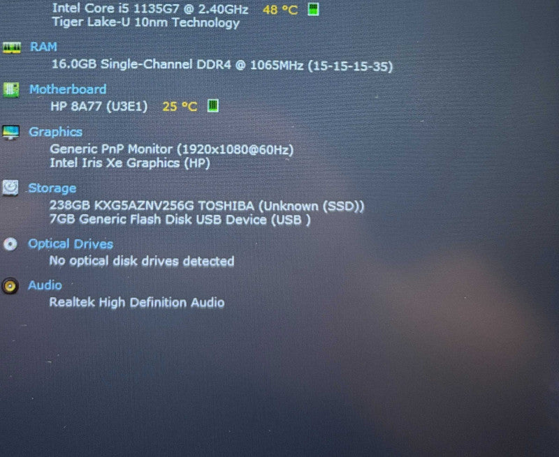 HP ProBook 450 G8 Core i5-1135G7@2.4GHz 16GB RAM 256GB SSD READ!  Lap200