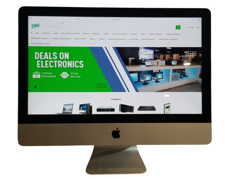 Apple iMac 21.5" 2017, i5-7360U CPU 2.30GHz 8GB RAM - 1TB - A1418