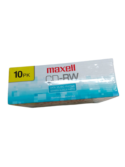 MAXELL CD-RW 10 PK 700MB - Brand New Sealed Box