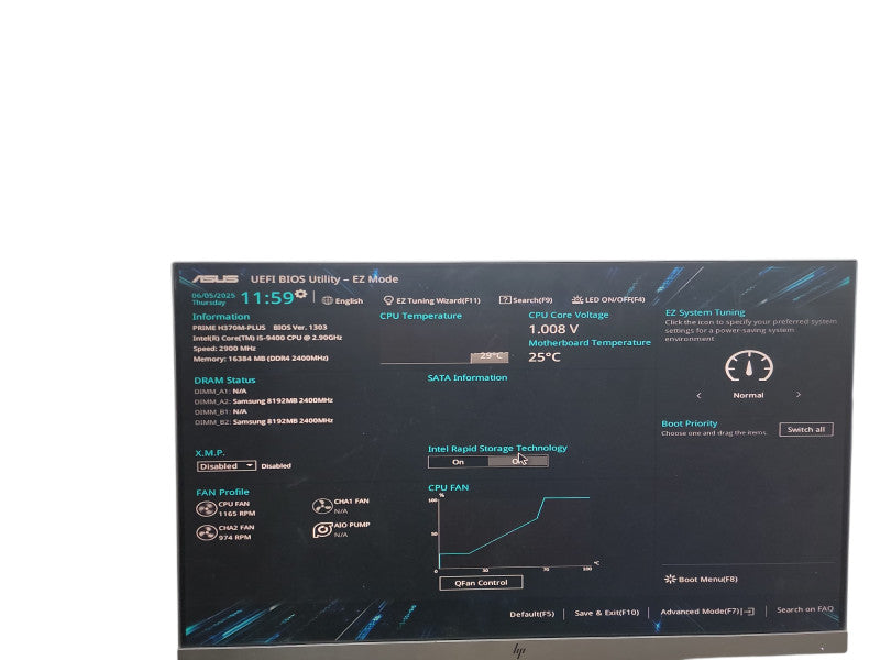 Custom PC PRIME H370M-PLUS i5 - 9400 @ 2.90GHz 16GB DDR4 Ram θ