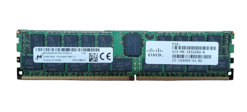 Micron 32GB 2RX4 PC4-2400T-RB1 DDR4 Server Memory Q