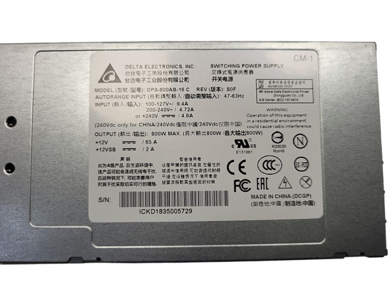 Delta Electronics DPS-800AB-16 C 800W Switching Power Supply Q$