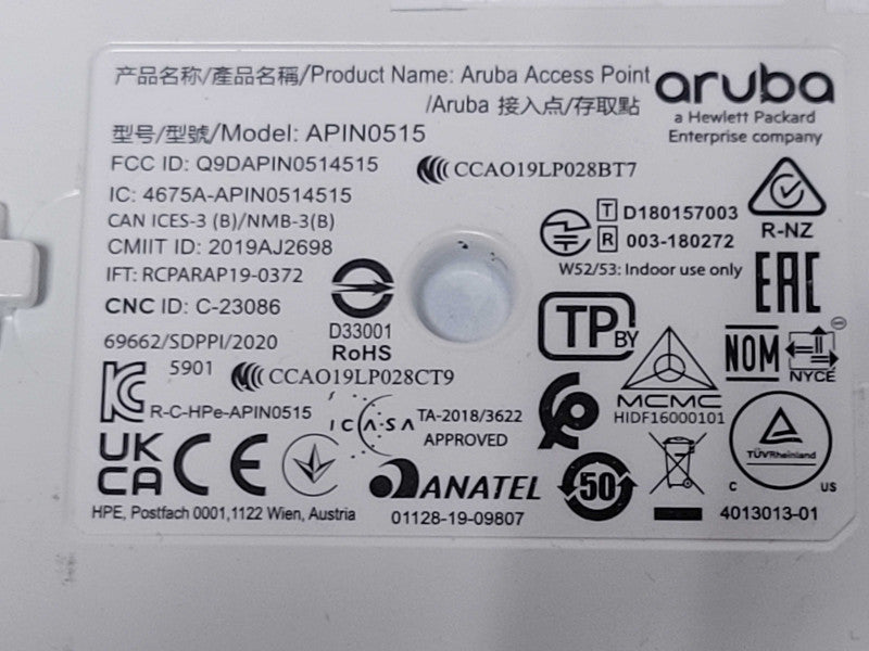Aruba Instant On Access Point apin0515 AP25-RW Indoor Access Point, read _