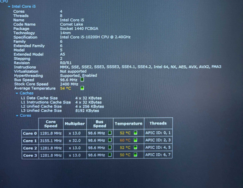 Dell G15 5510 i5-10200H@2.4GHz GTX 1650 4GB GPU 16GB RAM 256GB SSD  Lap200