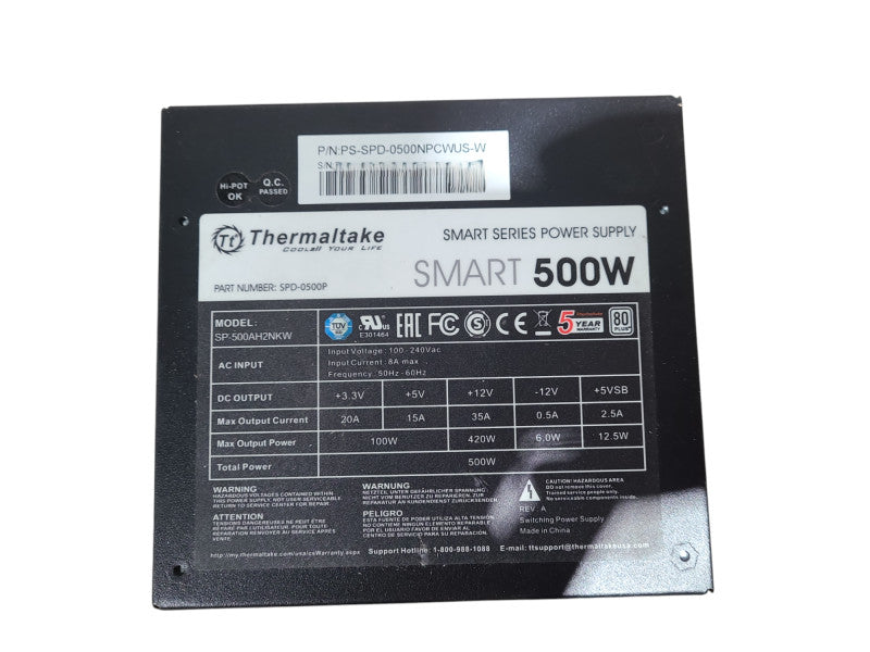Thermaltake 80 Plus Smart 500W Power Supply Unit *READ*
